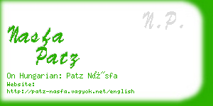 nasfa patz business card